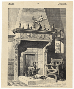 30227 Afbeelding van de renaissance schouw op een van de bovenvertrekken van het huis Beuckenburch (Kromme Nieuwegracht ...